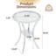 Table de bar en acier inoxydable avec plateau en verre trempé et base plaquée en chrome-868414110