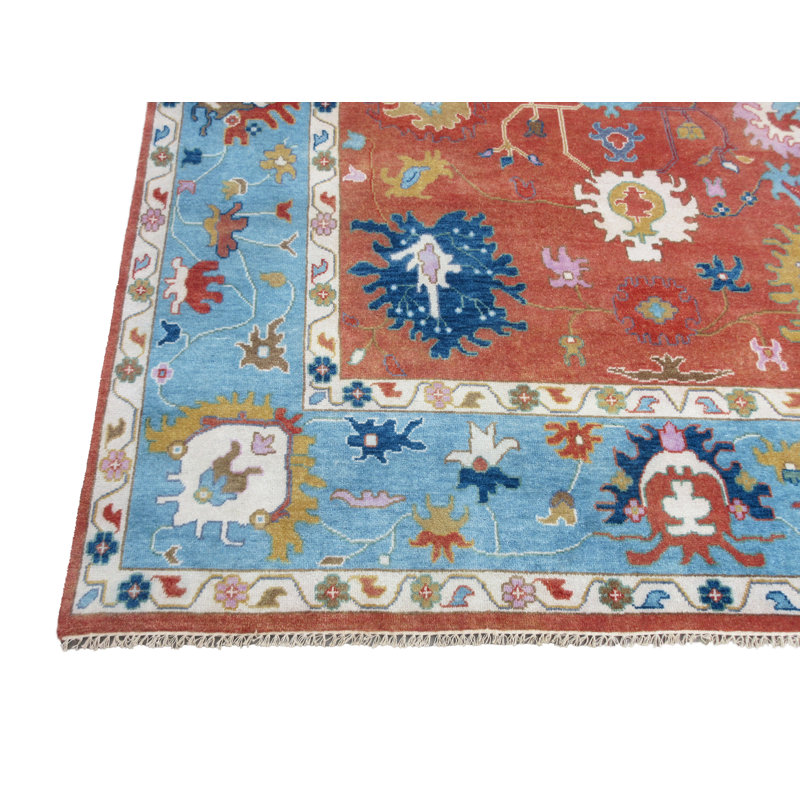Tapis rouille 10X14 Oushak