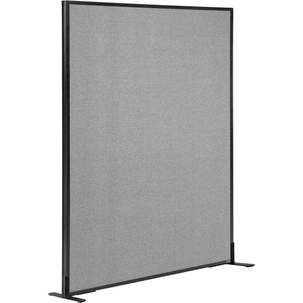 Interion Freestanding Gray Office Partition Panel