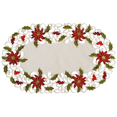 Napperon à broderies Poinsettia Lace