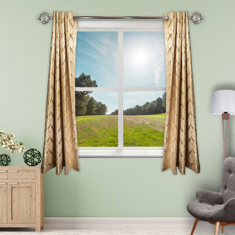 Kamira Polyester Curtain, 56" W x 63" L