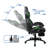 RAYS Reclining Ergonomic Faux Leather Swiveling PC & Racing Game Chair with Footrest-41302461