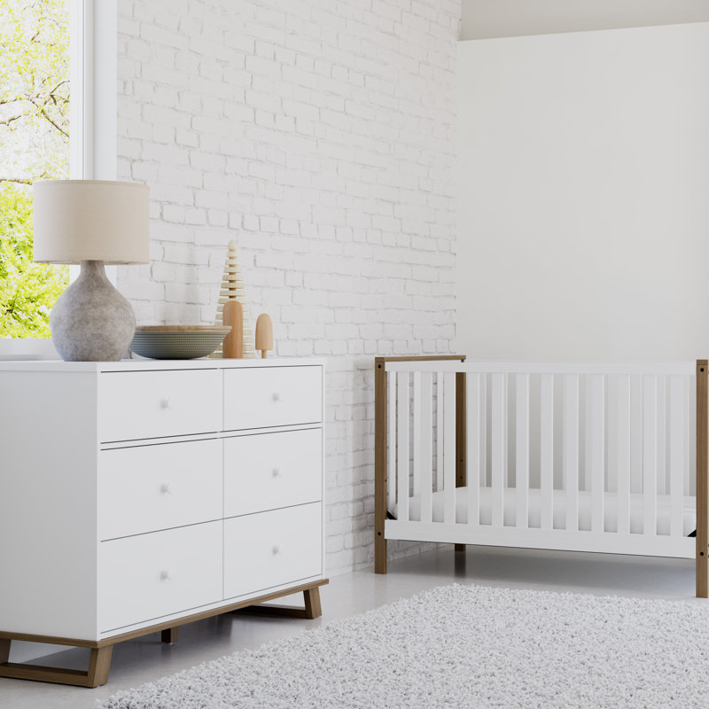 storkcraft modern 6 drawer double dresser Storkcraft Brookside 6 Drawer Dresser