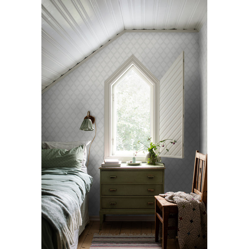 Papier peint feuilles de treillis Borastapeter, Gris