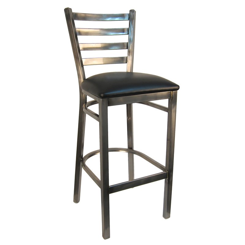 Upholstered Counter Stool with Metal Frame