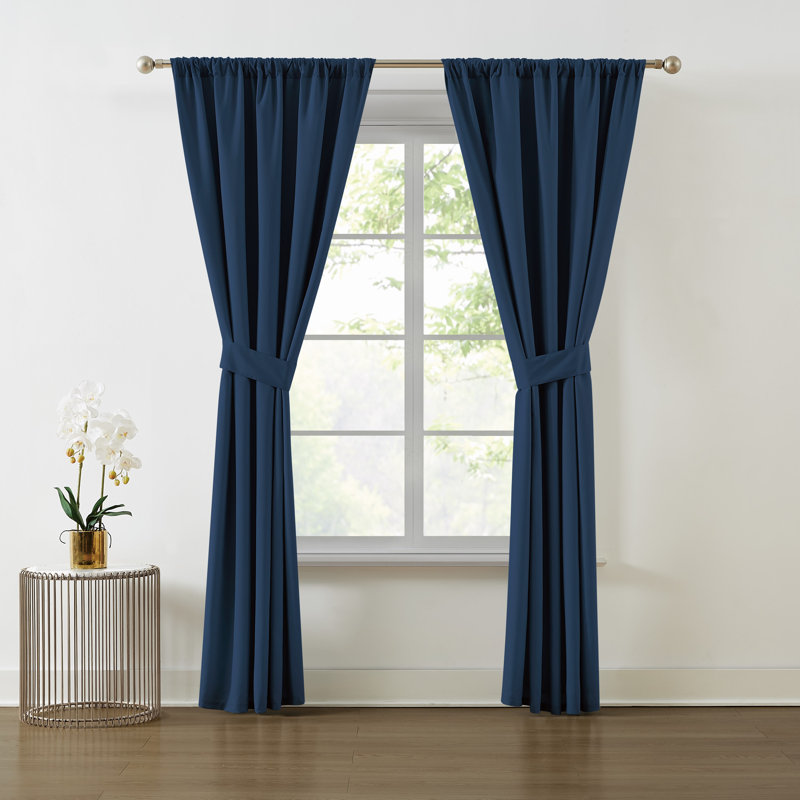 Rideau de fenêtre vraiment doux, Bleu, L 50 po x L 84 po