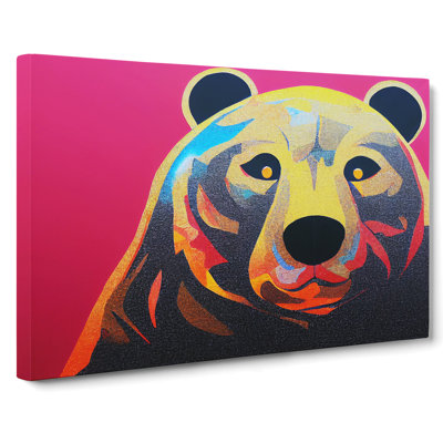 Blissful Bear - Wrapped Canvas