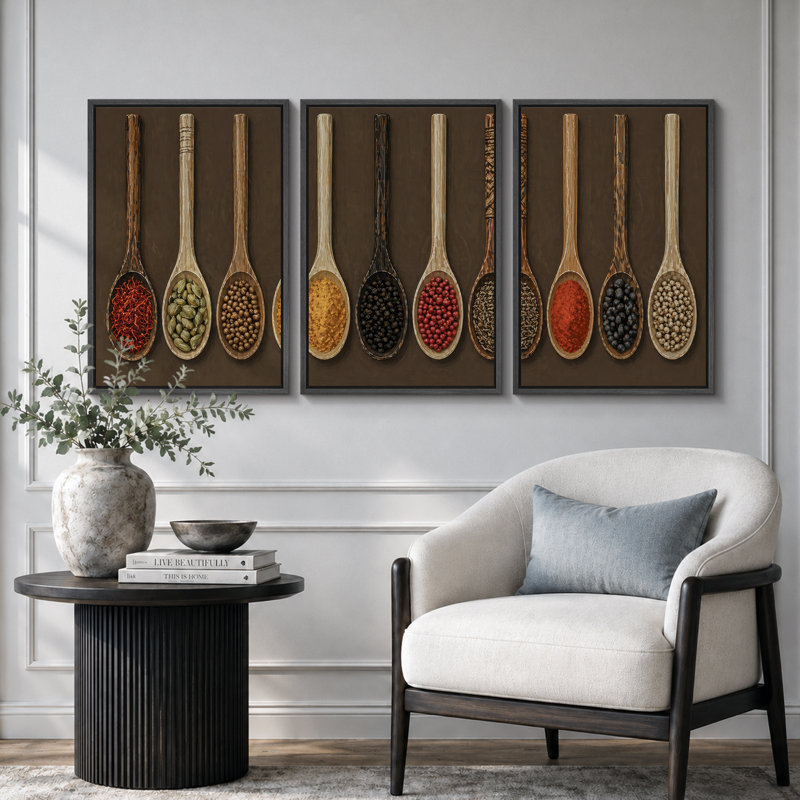 «Spoon» en bois, H 24 po x l 48 po x P 1,5 po, Cadre noir