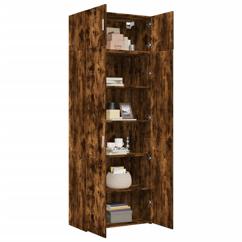 Alizaya Manufactured Wood Wardrobe, Smoked Oak