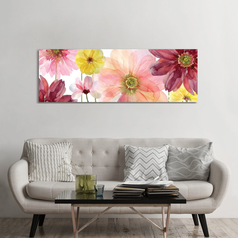 Pop Of Pink II by Carol Robinson - Panoramic Print on Canvas, 182.88 cm H x 60.96 cm W, Wrapped Canvas