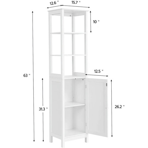 Dovecove Southa Freestanding Linen Cabinet & Reviews | Wayfair