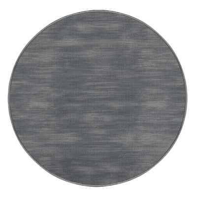 Machine Washable Solid Gray Area Rug