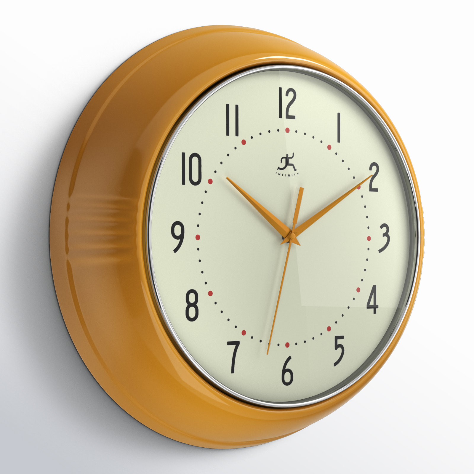Desdra Metal Wall Clock, Saffron, Medium