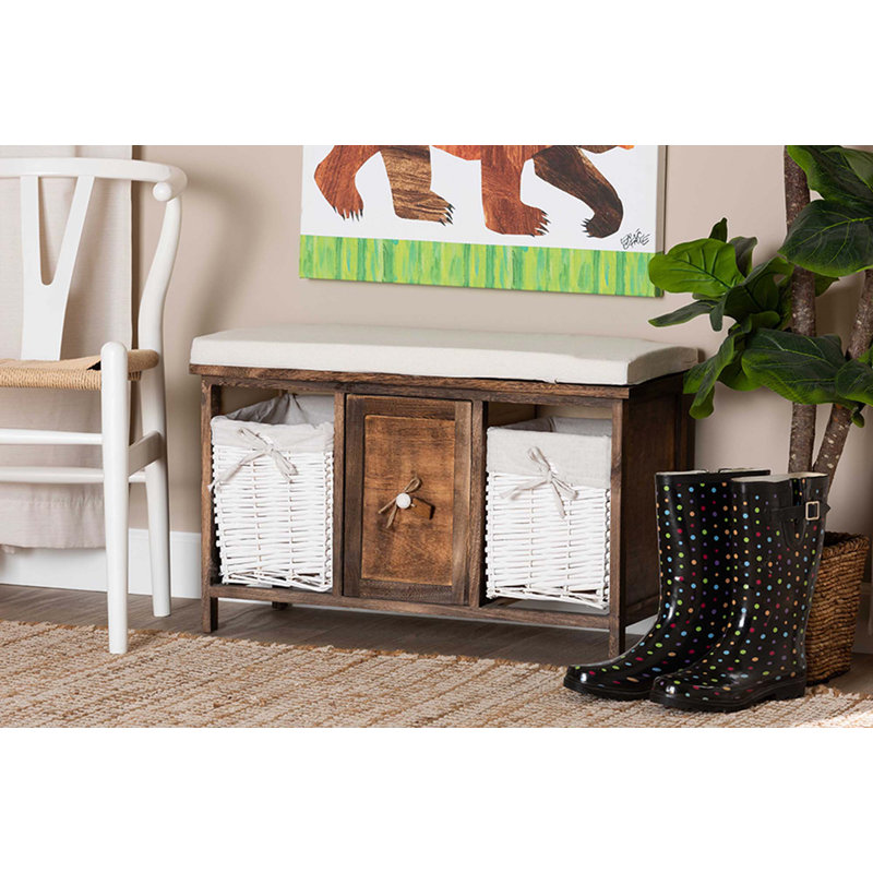 Banc de rangement rembourré