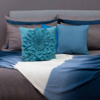 Appliqued Outdoor Reversible Pillow Cover