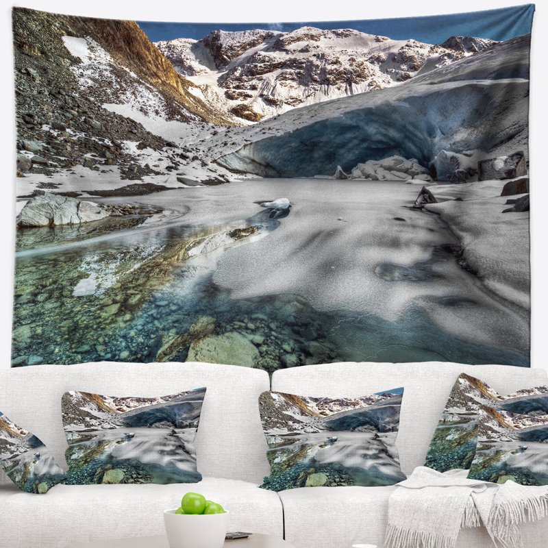 Paysage, grotte dans une tapisserie rocheuse, H 32 po x l 39 po