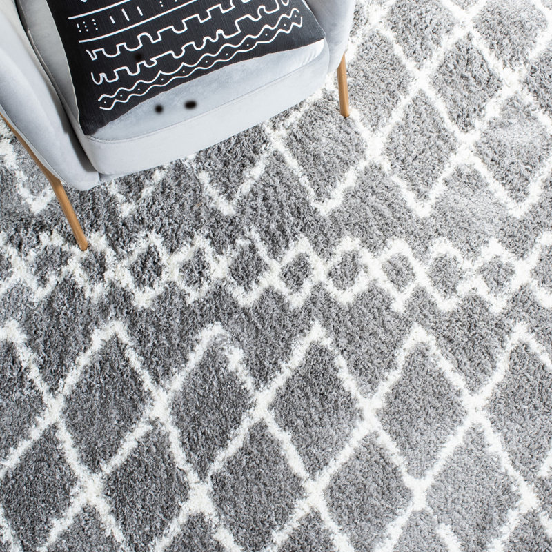 Matterson Berber Shag Performance Geometric Rug, Runner 2' x 14'