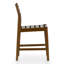 Ensemble de 2 chaises de salle à manger d'intérieur / extérieur en teck brun avec siège et dossier à lattes Blas-669296192