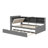 Practical Platform Bed With Pull Out Trundle Shelving Units And Storage Headboard-272609796