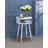 White and Natural Round 1-shelf End Table-109050474