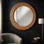Miroir mural tissé à motif de feuilles de bananier pour salle de bain et coiffeuse - Grand décor décoratif pour table - 36 po, brun
