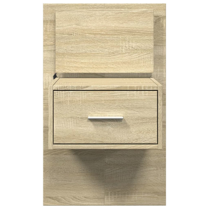 Cheriece 48.5cm W Manufactured Wood Bedside Table, Sonoma Oak