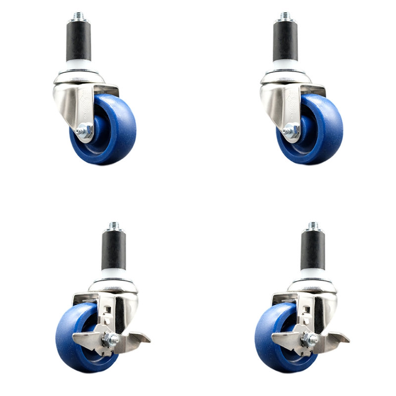 Roulettes pivotantes, 3 po de diamètre