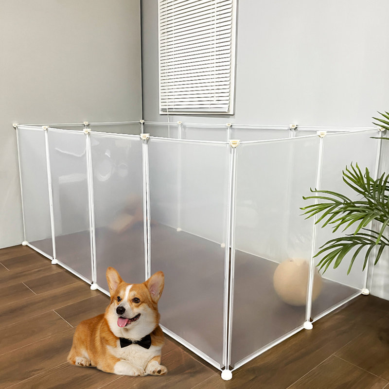 Polyethylene Plastic Collapsible Pet Crate, 45cm H x 140cm W x 70cm D