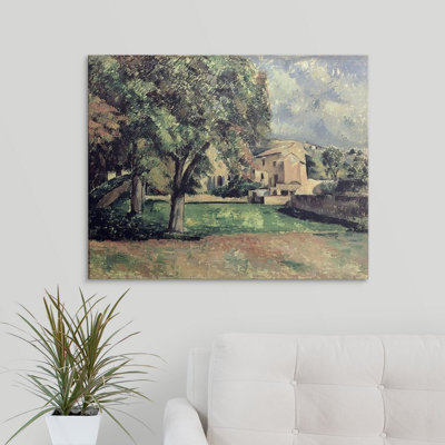 «Trees in a Park» par Paul Cezanne - reproduction d'art