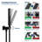 Single Handle Bathroom Tub Mixer Tap Hand Shower System with Curved Spout Commercial