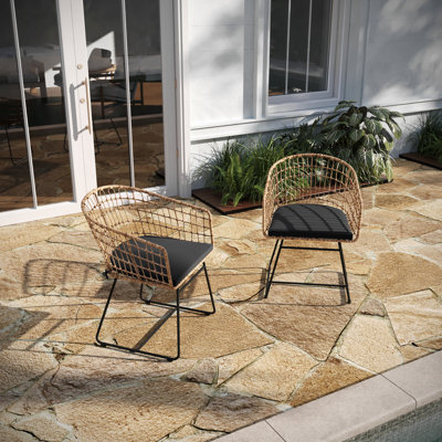 Fielder Wicker Outdoor Lounge Chair