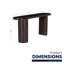 Console ovale en bois brun Tuxe-249357039