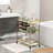 Stamatina 3-Tier Metal Bar Cart with Wine Rack and Glass Storage-984193670