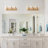 3-Light Modern Bathroom Light Fixtures Glass Pieces Dimmable Vanity Fixtures