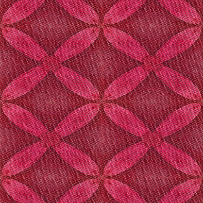 Tapis de zone rouge/brun à motifs, Carré 4 pi