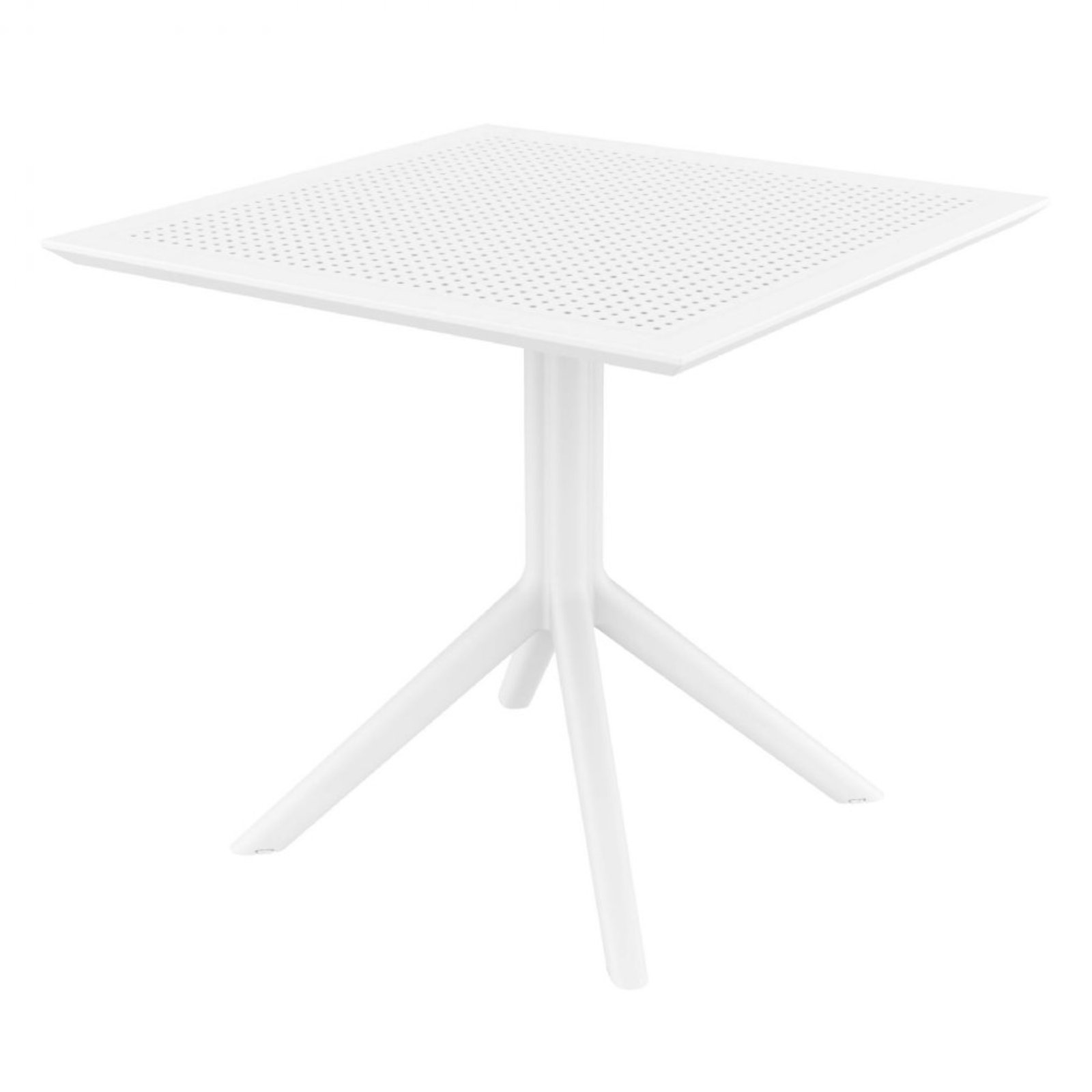 Farrah Patio Dining Table, 29.5" H x 31.5" W x 31.5" D, White, No