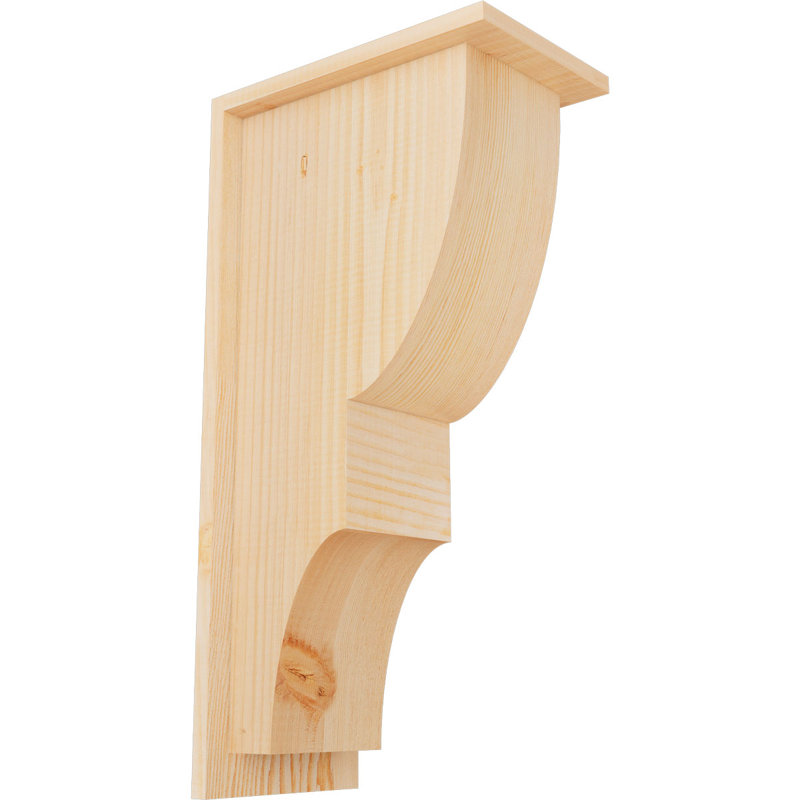 Corbeau Ridgewood avec contre-plaque, H 24 po x l 7,5 po x P 12 po, Sapin de Douglas, Lisse