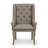 Chadwick 21" Tufted Wingback Dining Armchair — Nailhead Trim · Cream Fabric · Gray Cashmere Finish