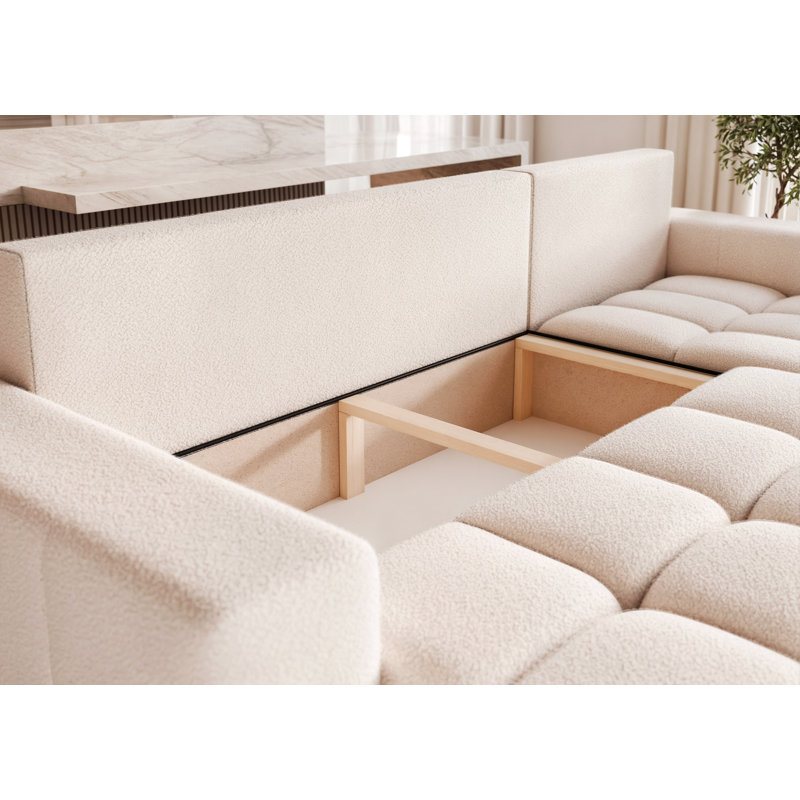3 Seater Sofa Bed, Right Hand Facing, Cream