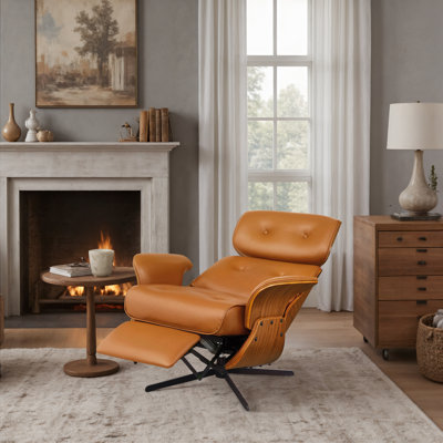 Genuine Leather Recliner Lounge Chair