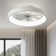 20'' Modern Dimmable LED Ceiling Fan with Light and Remote Control White