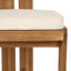 Chaise de salle à manger moderne Asteron en bois d'acacia massif avec dossier à lattes et coussin d'assise épais rembourré, pour usage intérieur et extérieur-135349341