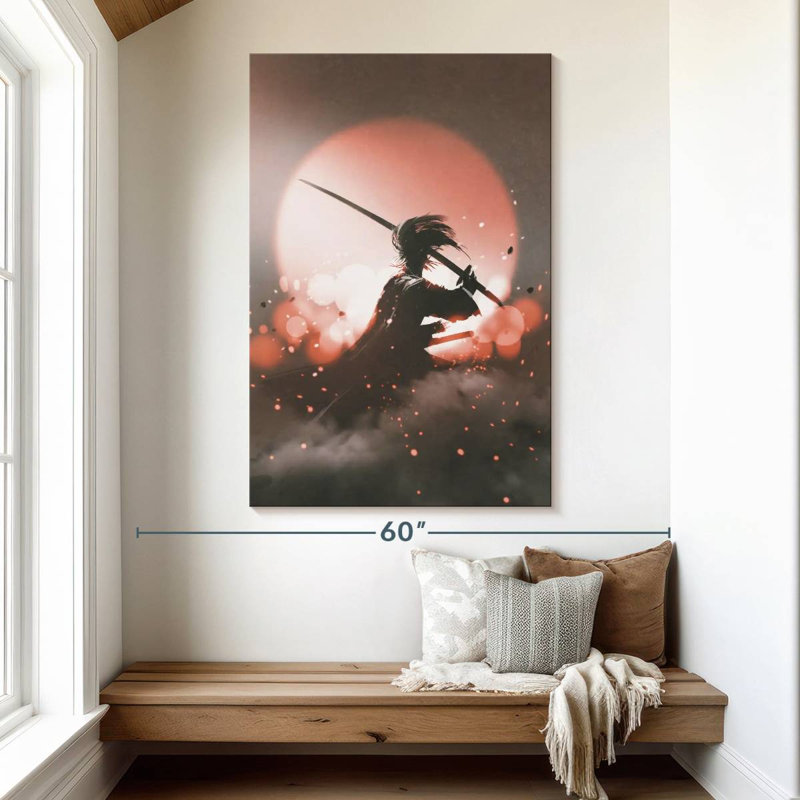 Leisha Samurai Combat Stance, 51" H x 34" W