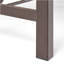 Table basse d'extérieur en bois d'acacia, finition teck / métal rustique brun et noir