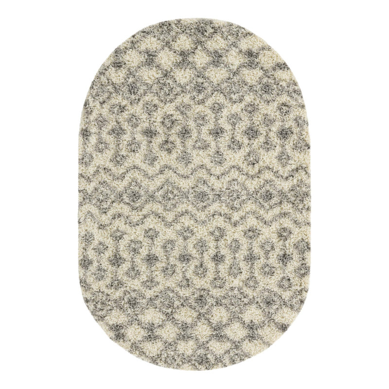Birte Geometric Indoor Rug, Oval 4'1" x 6'1"