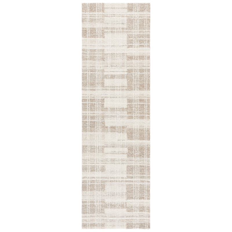 Tapis beige / ivoire Matiah 501, Tapis de couloir 2 pi 3 po x 8 pi