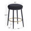 Ensemble de 4 tabourets de comptoir 24,75 po, ensemble de 4 tabourets de comptoir noirs avec structure en fer, coussin éponge, repose-pieds, convient à la cuisine / chambre à coucher / salle à manger.-654957083