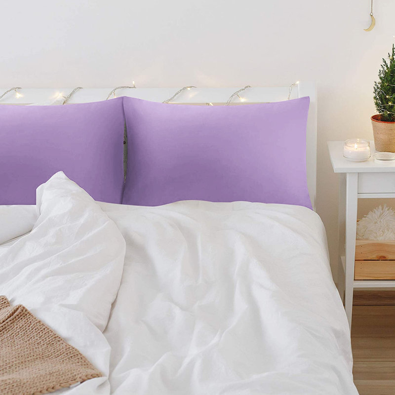 Feival Cotton Blend/Polyester Pillow Case, Lilac