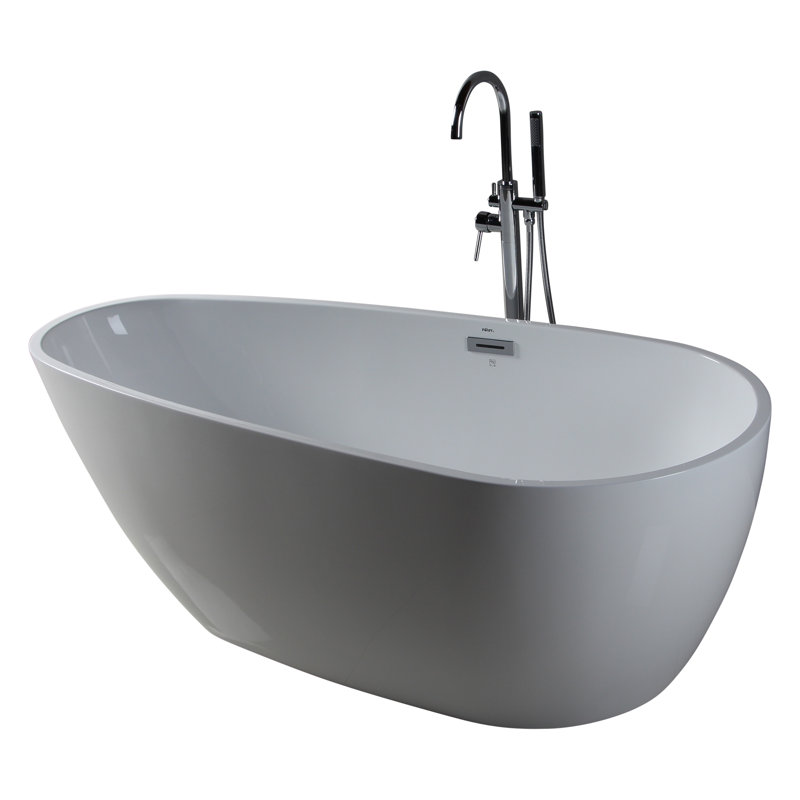 Baignoire de trempage autoportante 67 po. x 31,5 po. Capsule