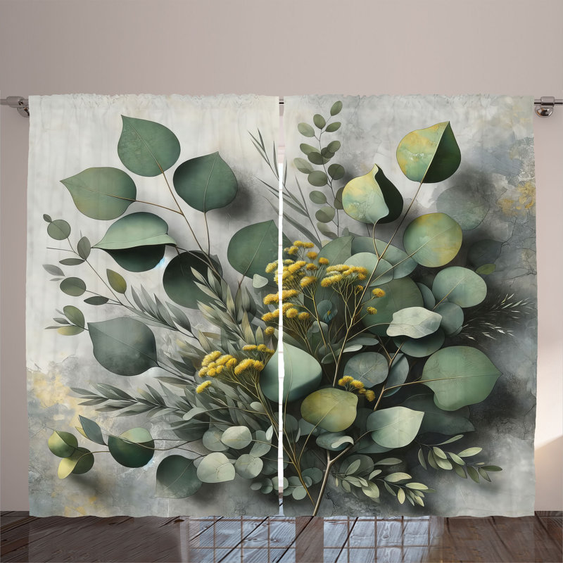 Semi Sheer Curtain Pair, 54" W x 90" L